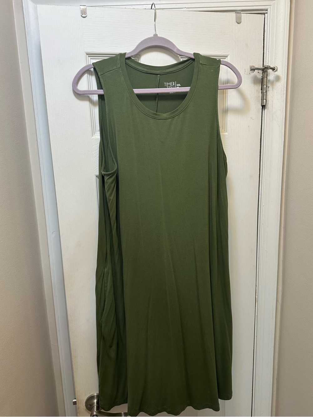 Time and Tru Olive Green Sleeveless Dress